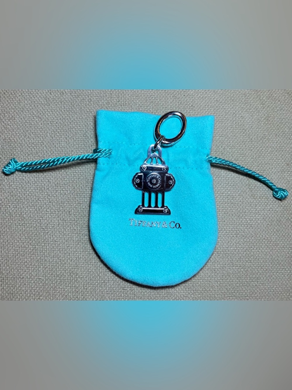 Tiffany & Co. Metal Fire Hydrant Pet Collar Charm